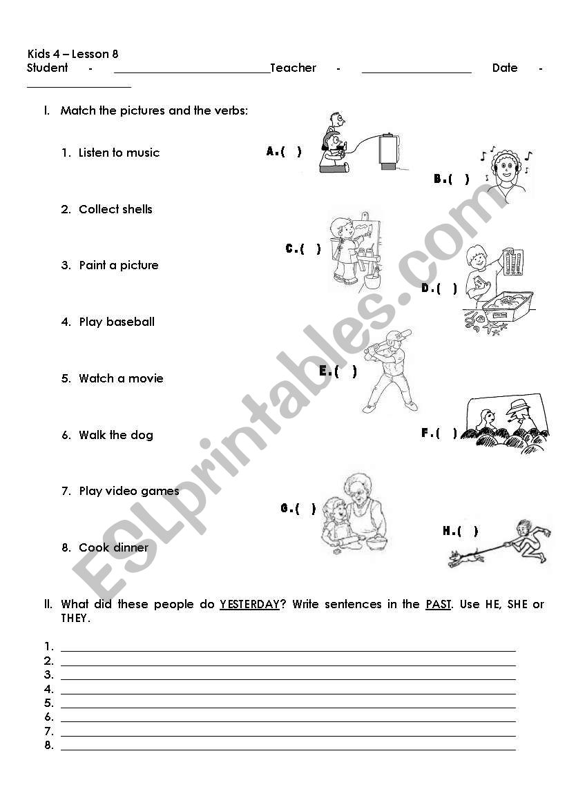 Simple Past - Regular Verbs 1 