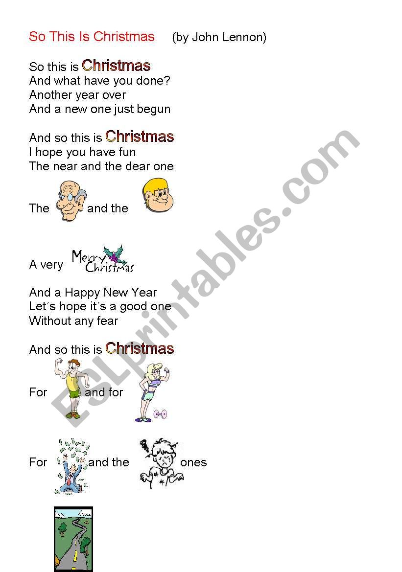 So this is Christmas worksheet