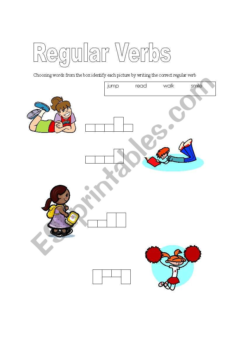 Regular verbs worksheet