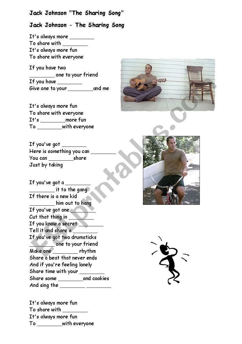 Jack Johnson - Sharing - Listening - Fill in the Gaps