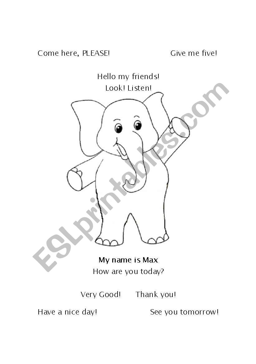 Greetings worksheet