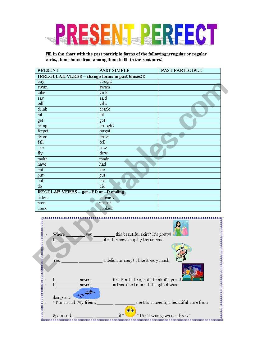 Present Perfect worksheet