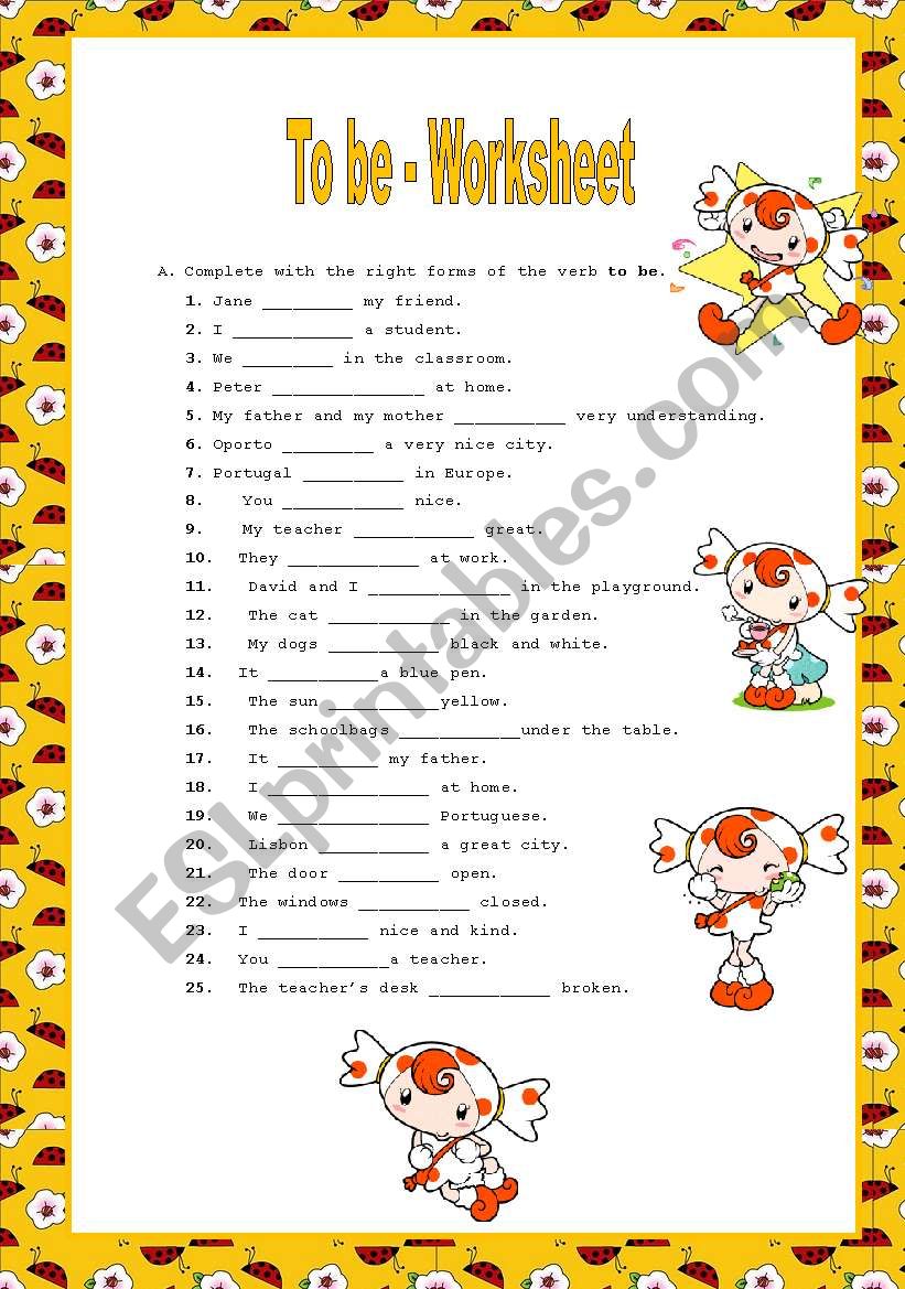 Verb to be worksheet