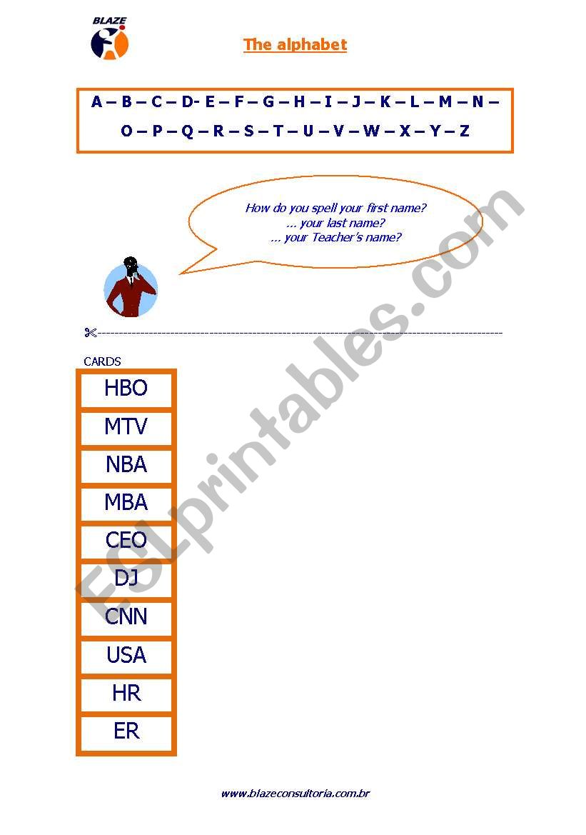 Alphabet Cards worksheet