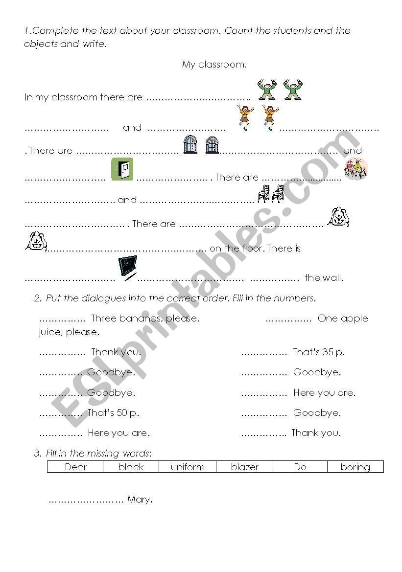 Revision Part 1 worksheet