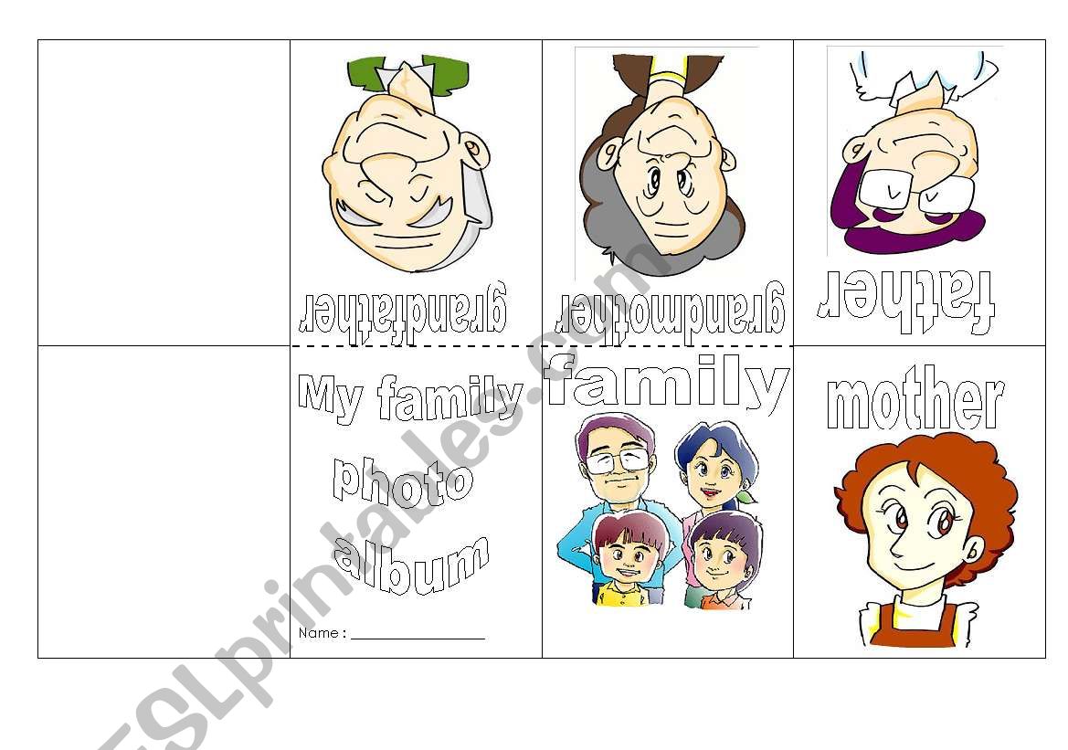 family mini book worksheet