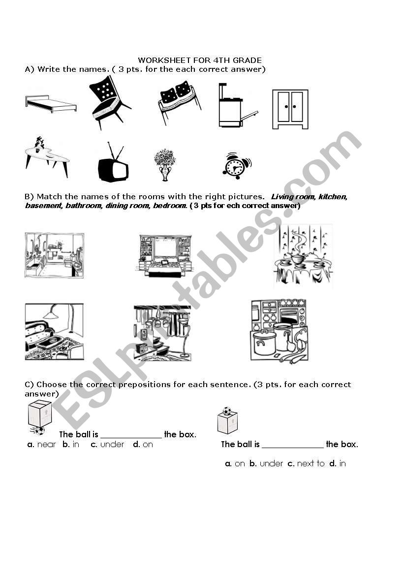 HOUSE worksheet
