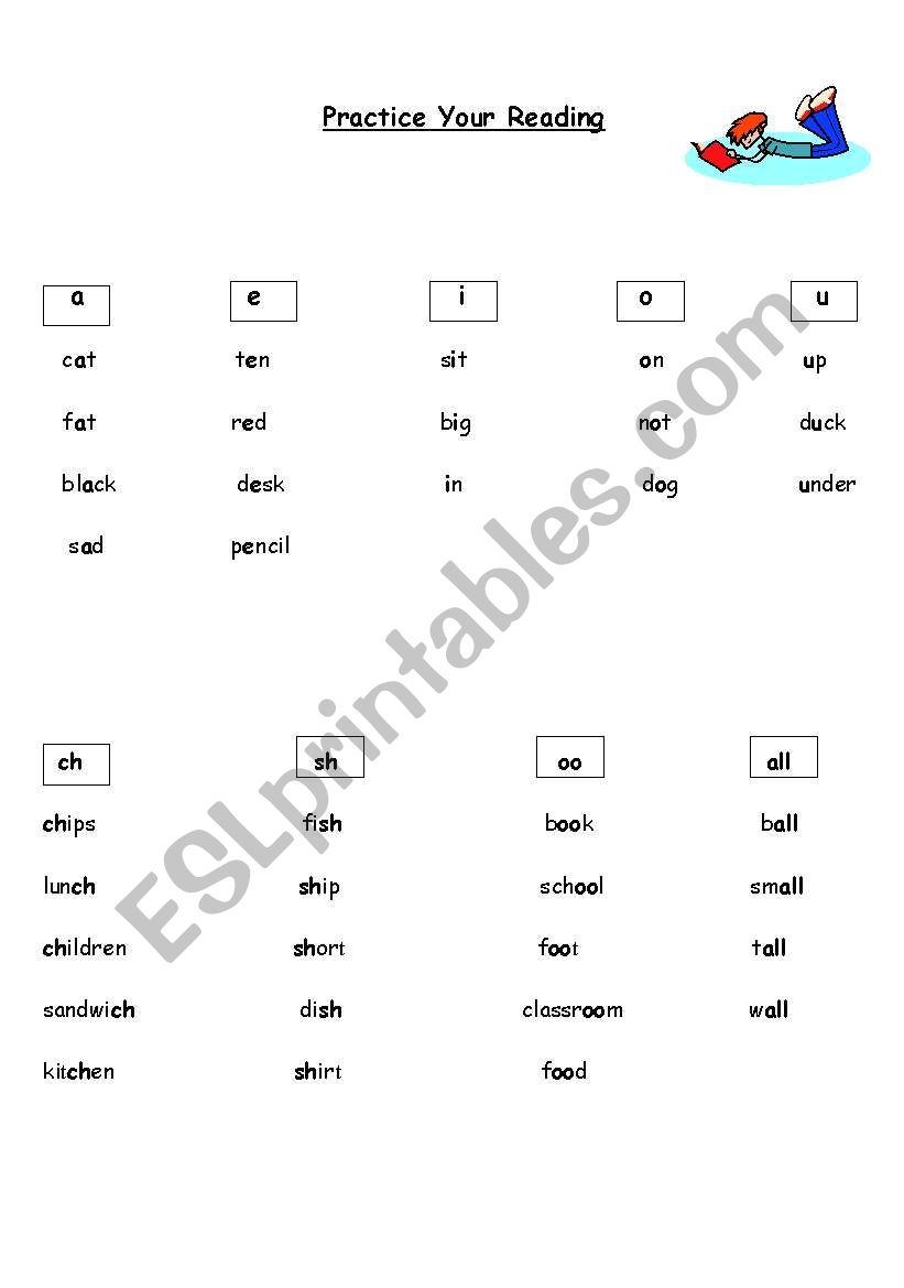 READING worksheet