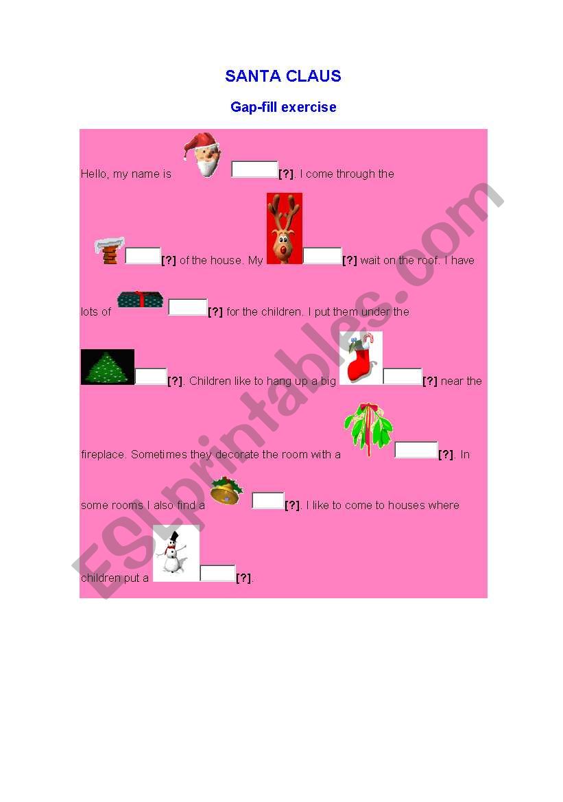 SANTA CLAUS worksheet