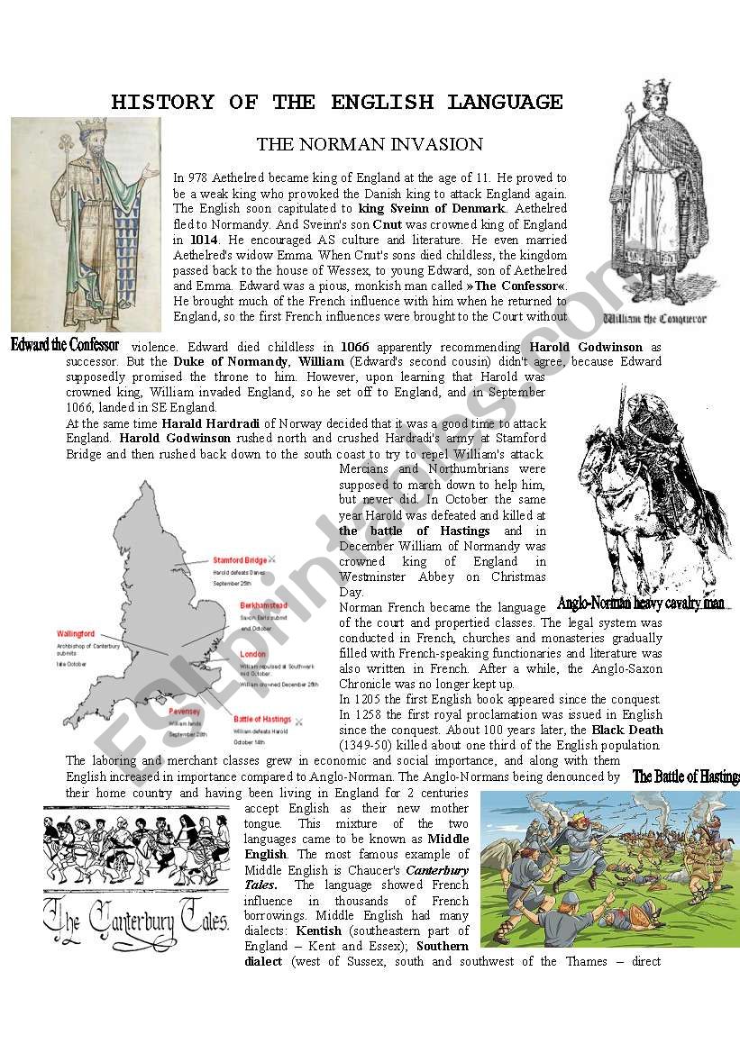 History of the English language - The Norman invasion