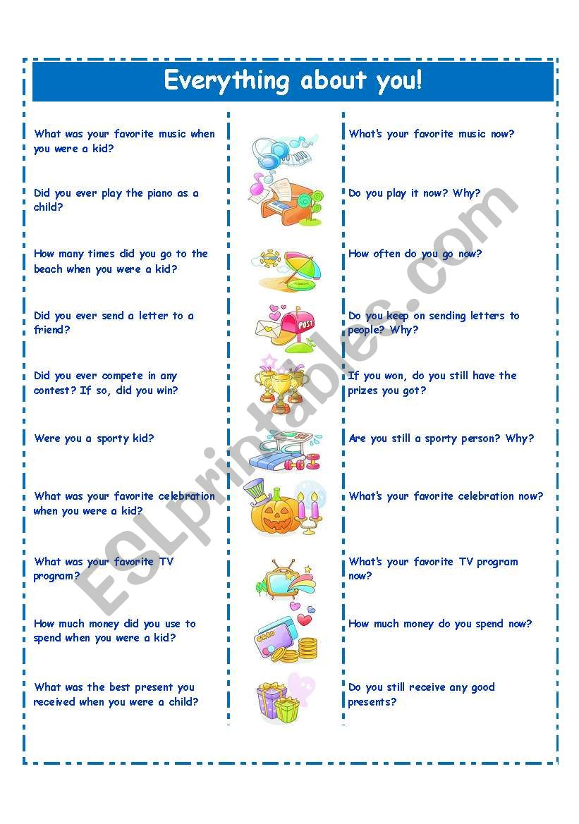 everything about you Part 2/simple past and present simple!