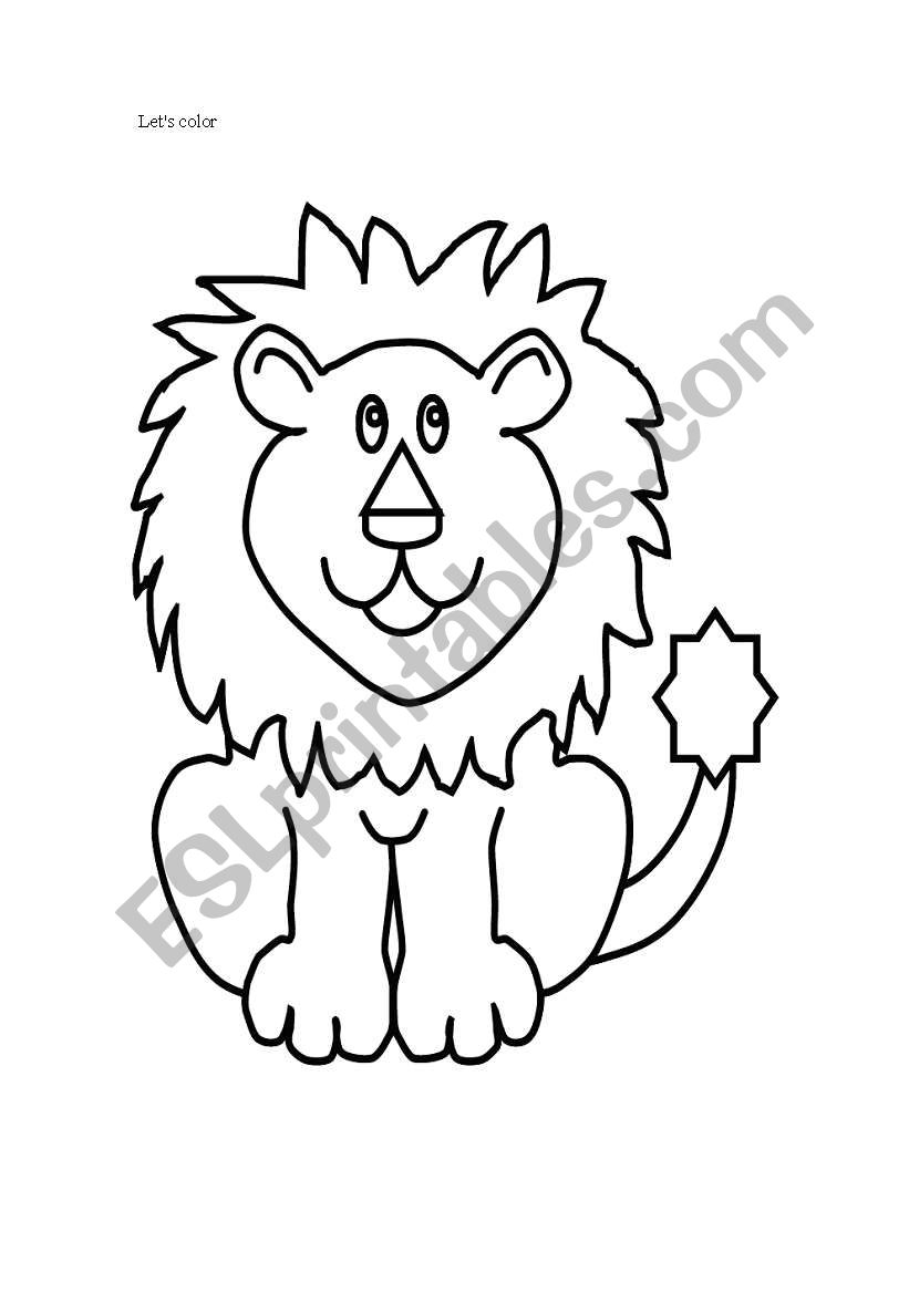 lion worksheet