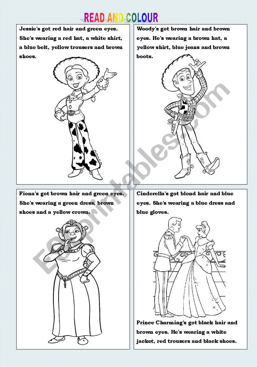 Colour the pictures worksheet