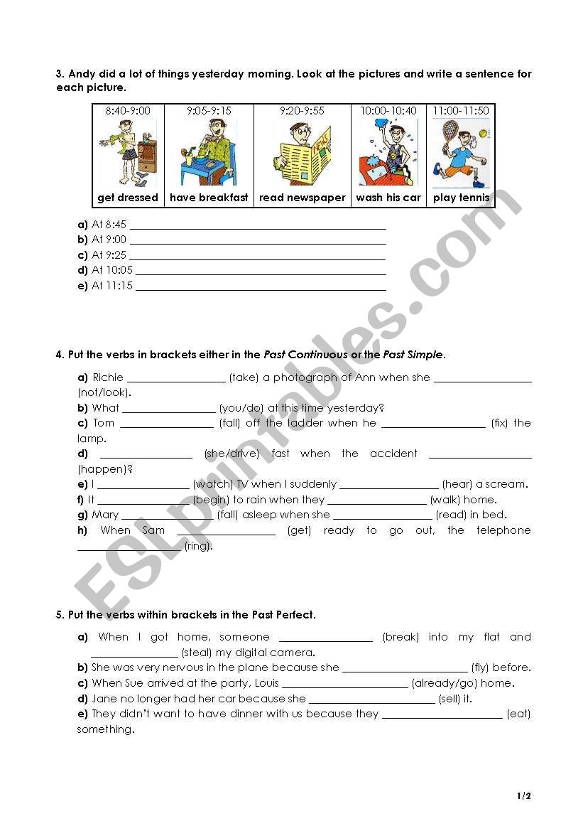 The Past worksheet
