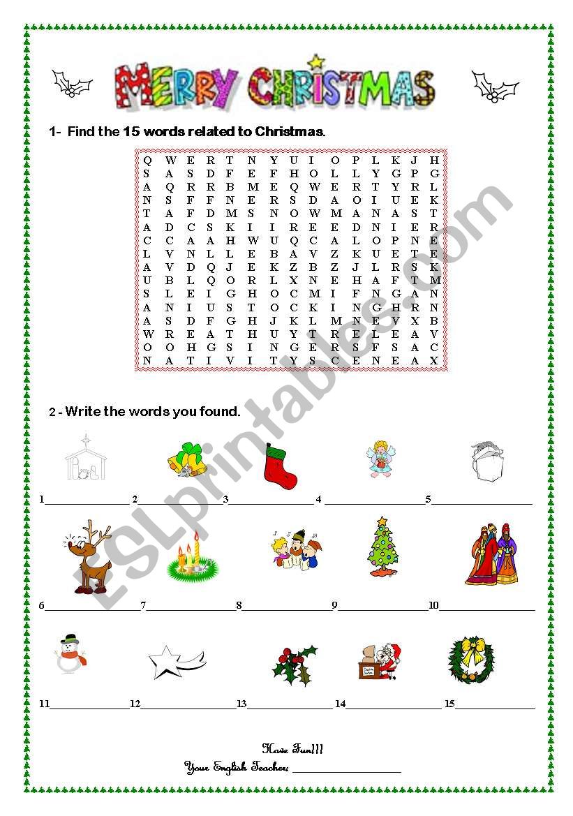 Christmas fun! worksheet