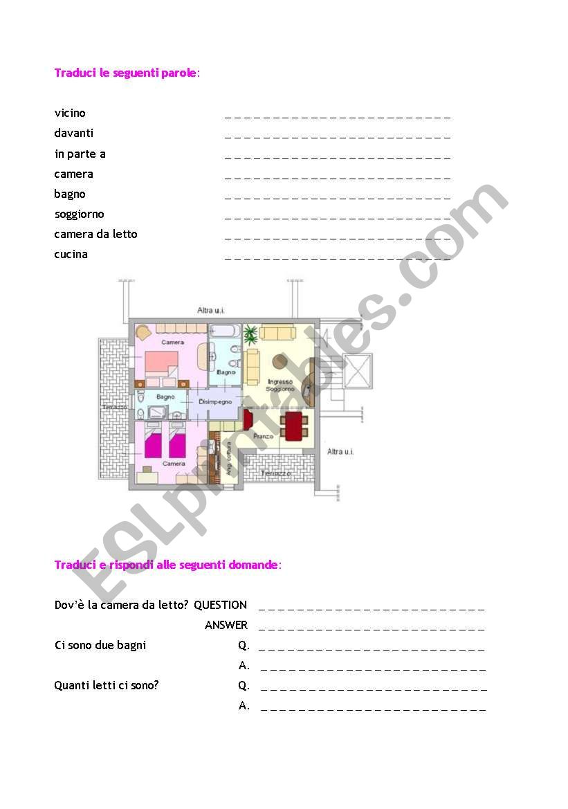 the apartment worksheet