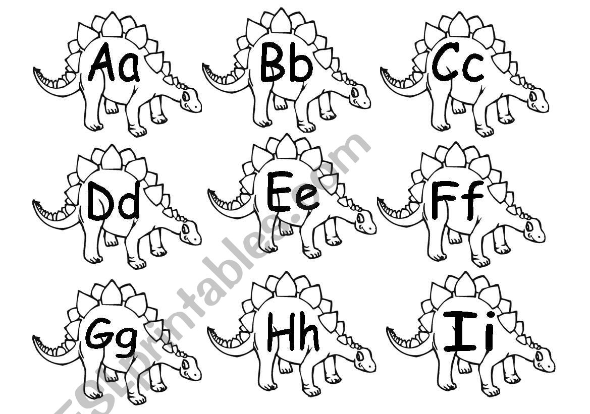 Alphabet Dinosaurs worksheet