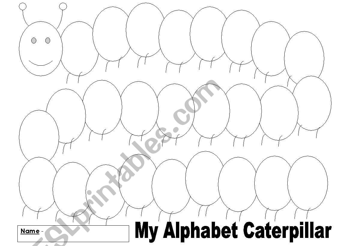 Alphabet Caterpillar worksheet