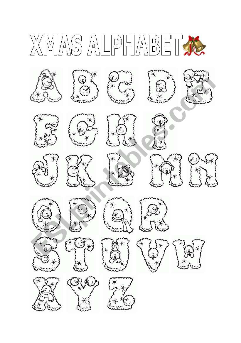 XMAS ALPHABET worksheet