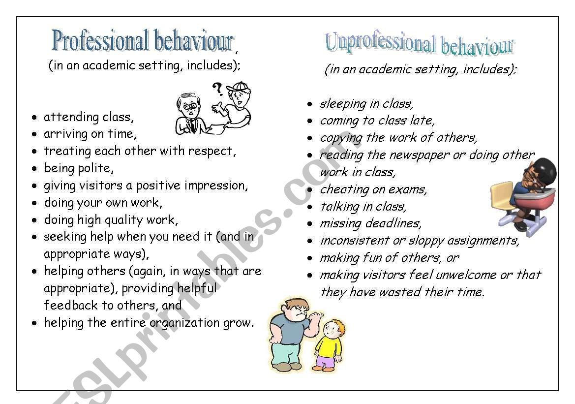 Classroom Behaviour Rules worksheet