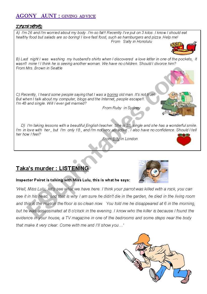 LISTENING worksheet