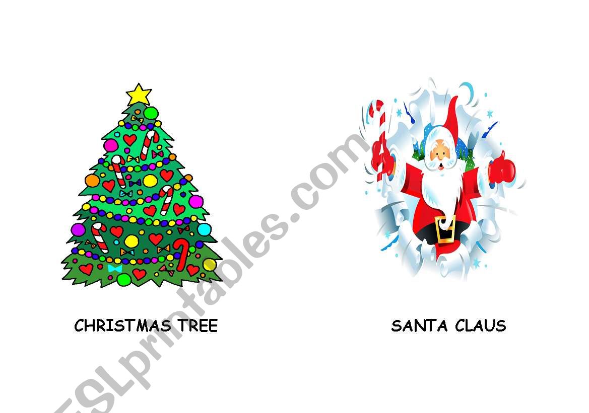 Christmas Flashcards (Set 1) worksheet