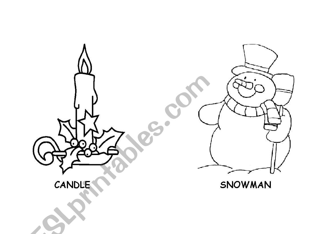 Christmas Flashcards (Set 4) worksheet