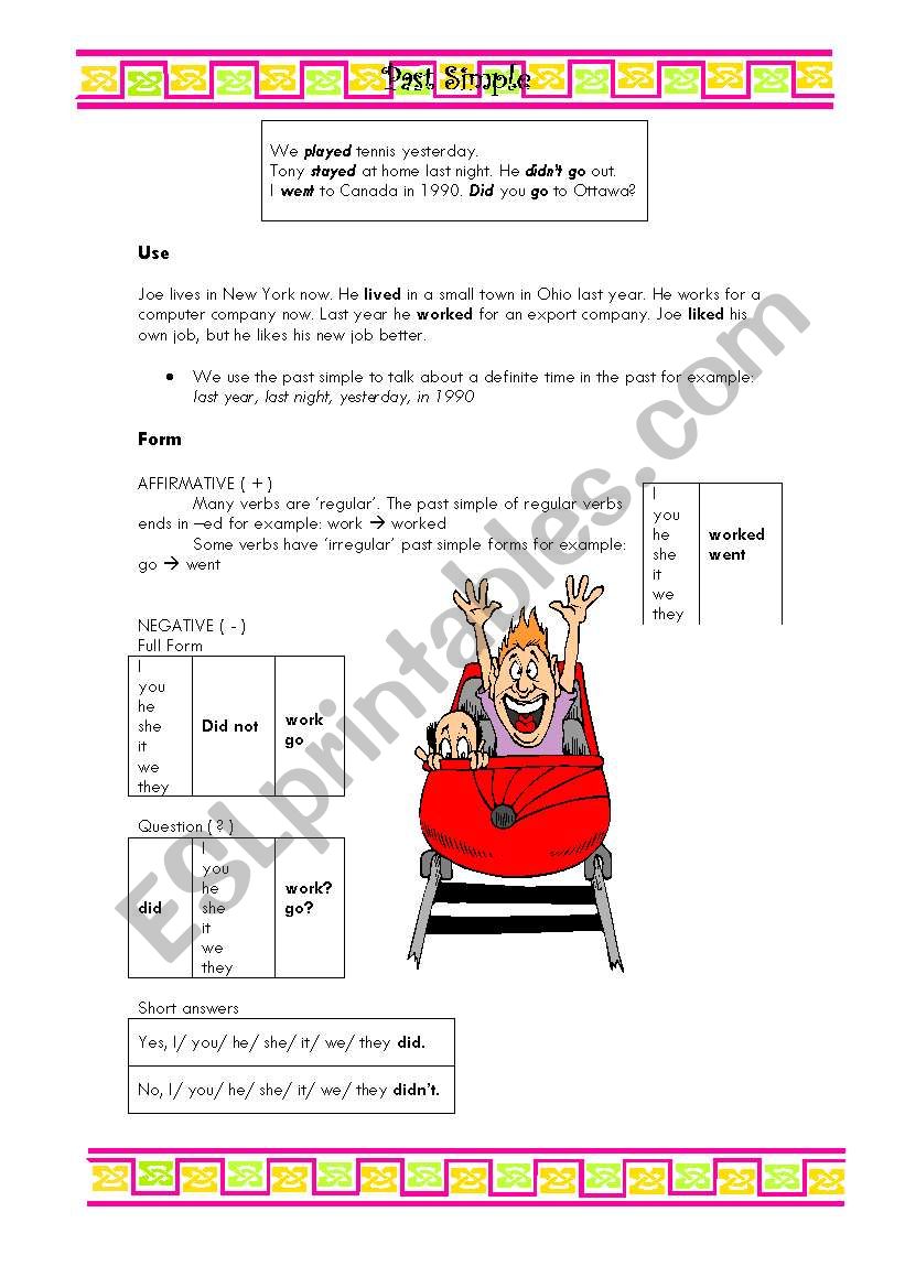 Past Simple worksheet