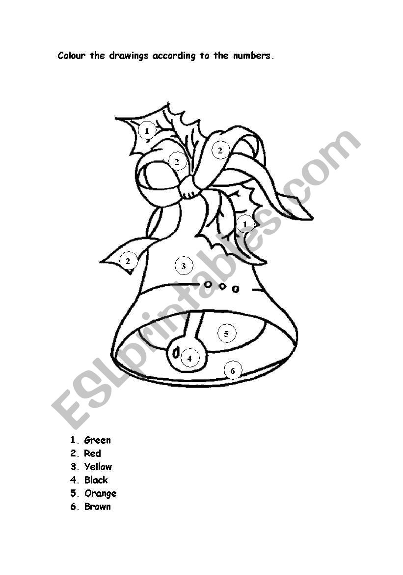 Colour the Christmas drawings according to the numbers (4 pages)