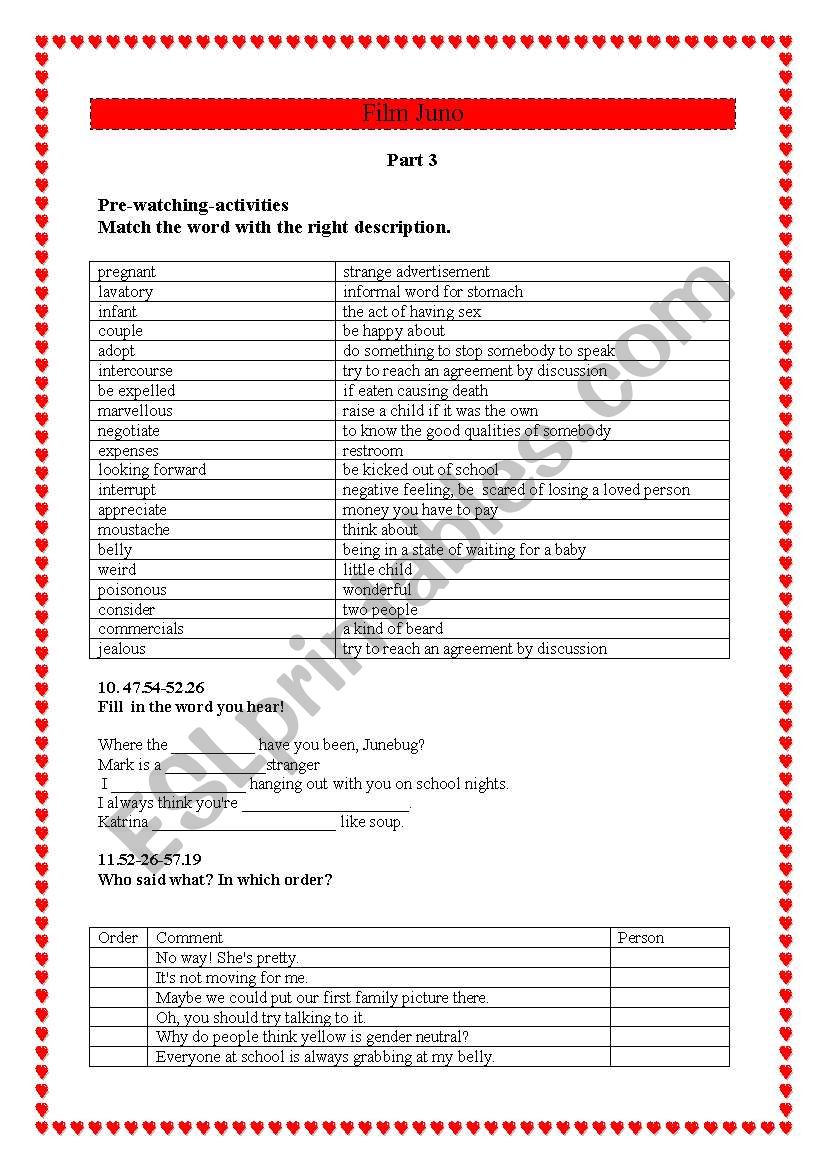 Juno part3 worksheet