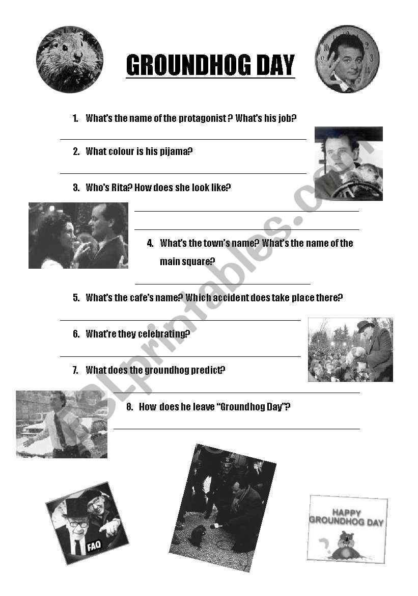 Groundhog Day worksheet worksheet