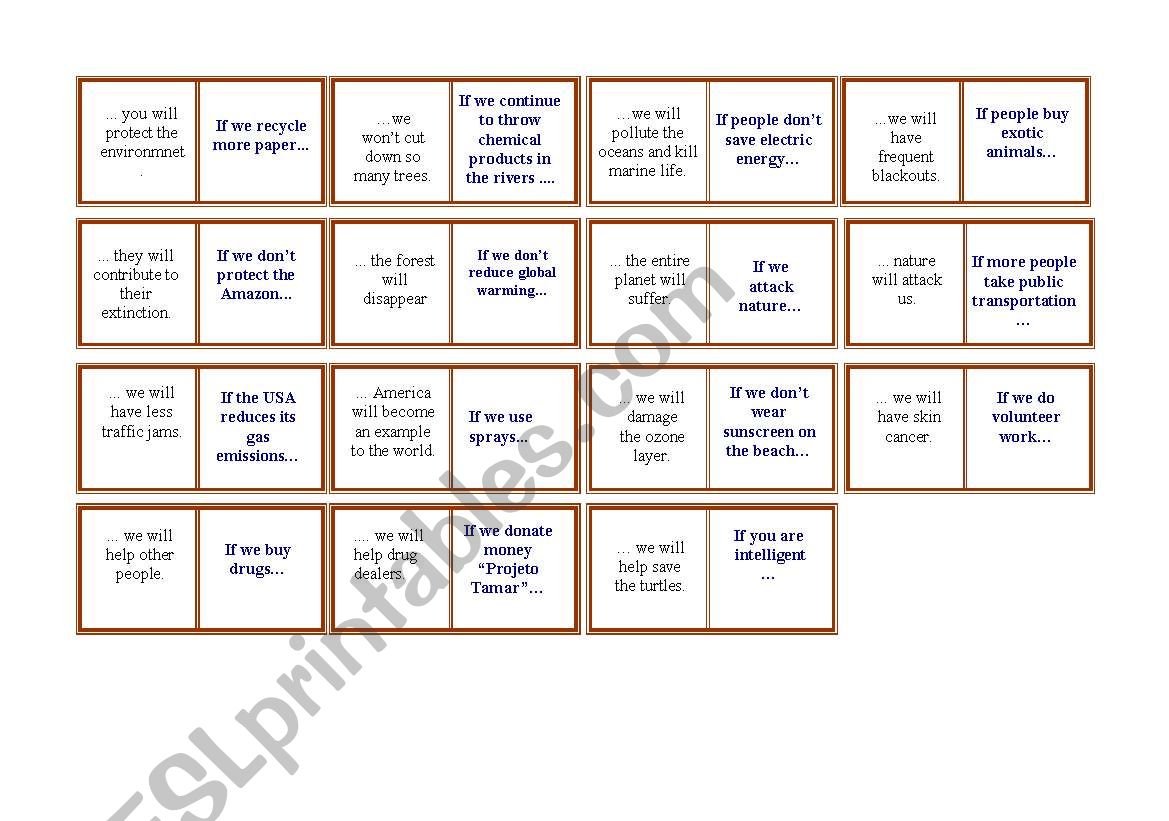 First Conditional Domino worksheet