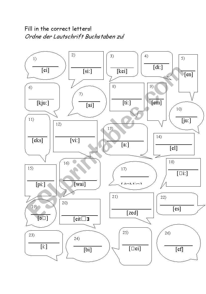 The ABC worksheet