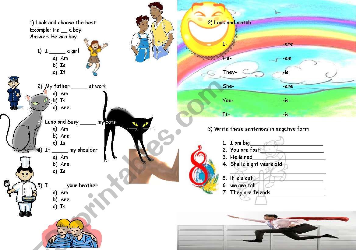 Verb to be worksheet