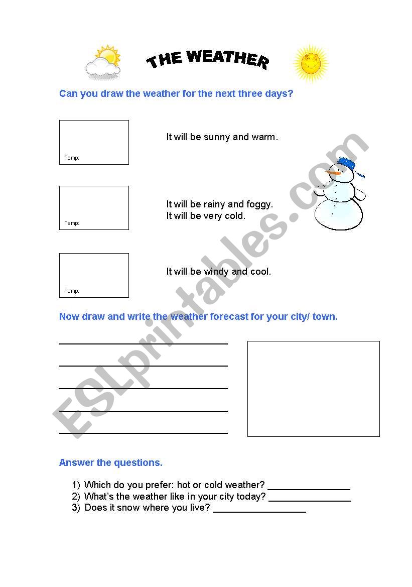 The Weather worksheet