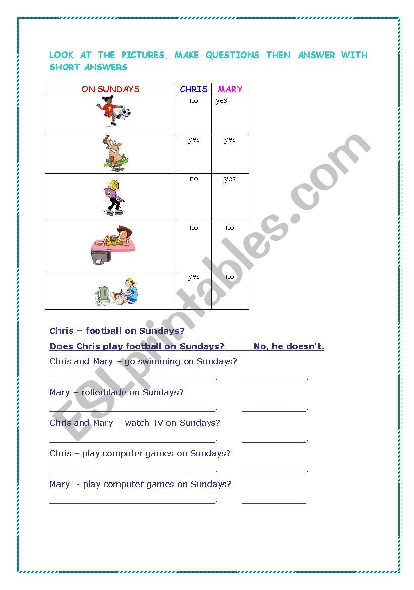 Present Simple worksheet