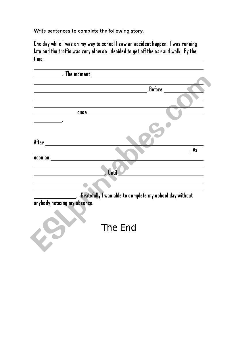 A Story line worksheet