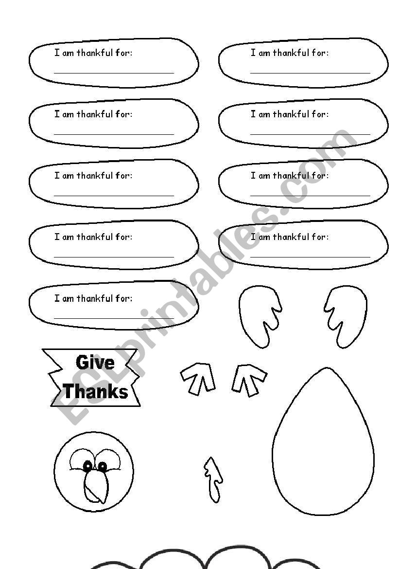 Give thanks worksheet