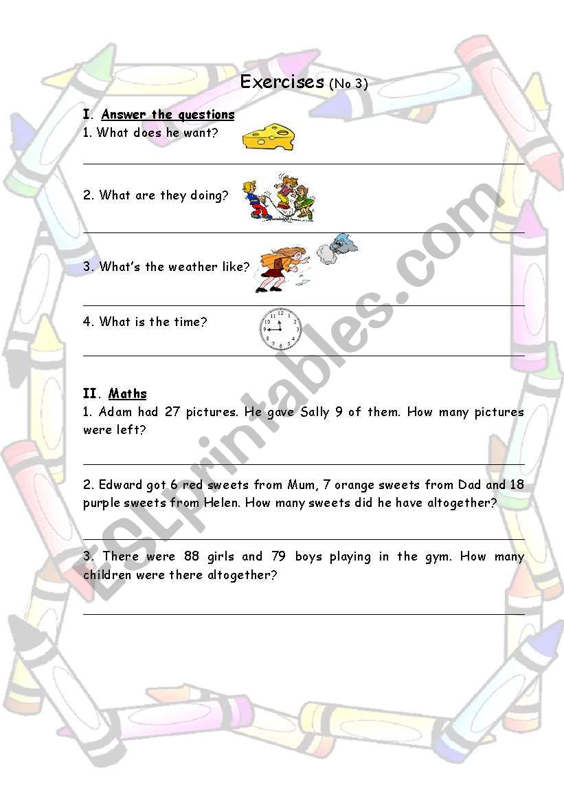 short test 3 worksheet