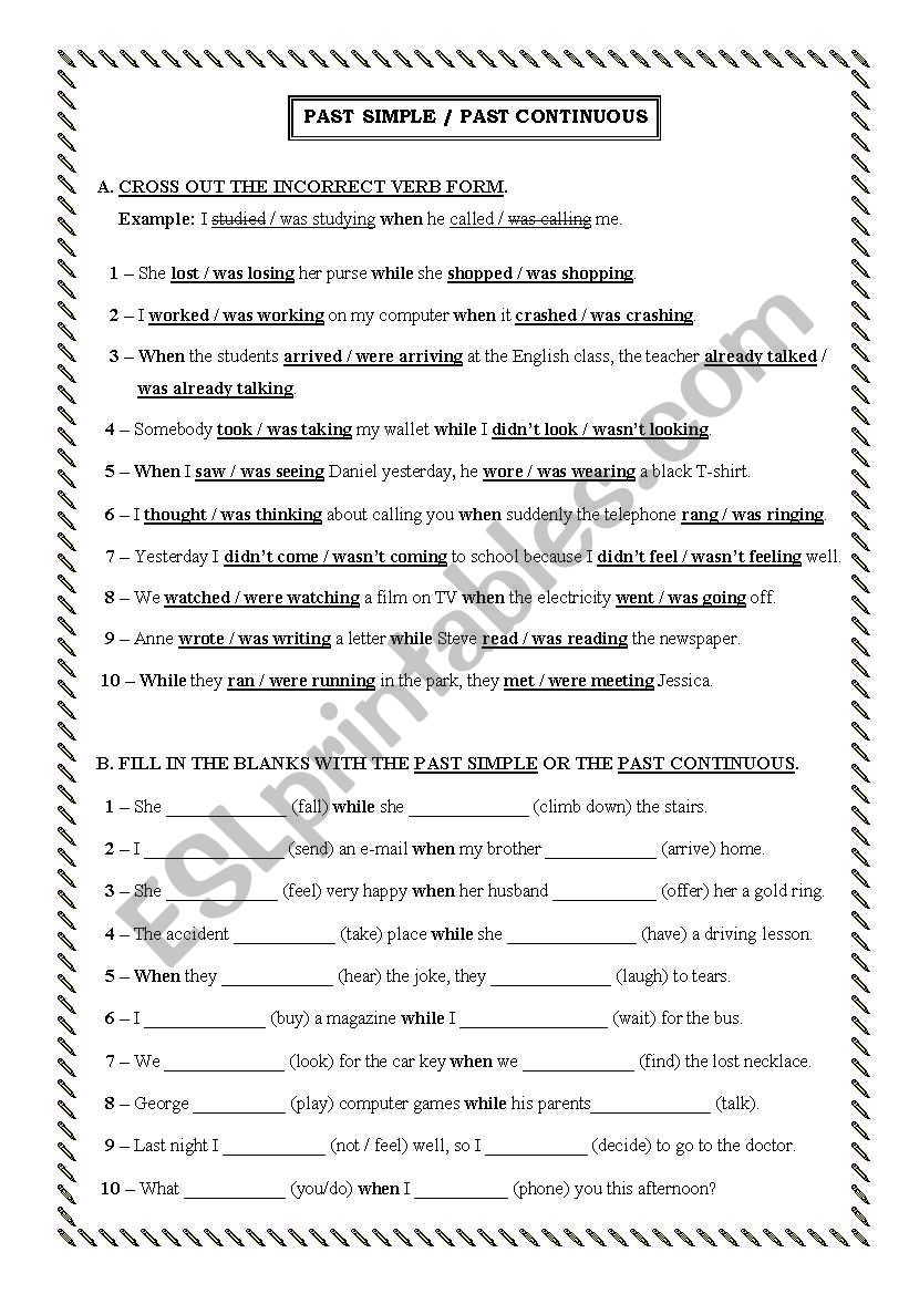 Roleplay - Past simple/continuous - ESL worksheet by Dotty_Dalmatian