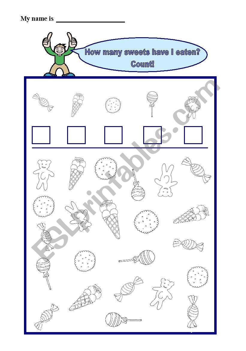 Sweets worksheet