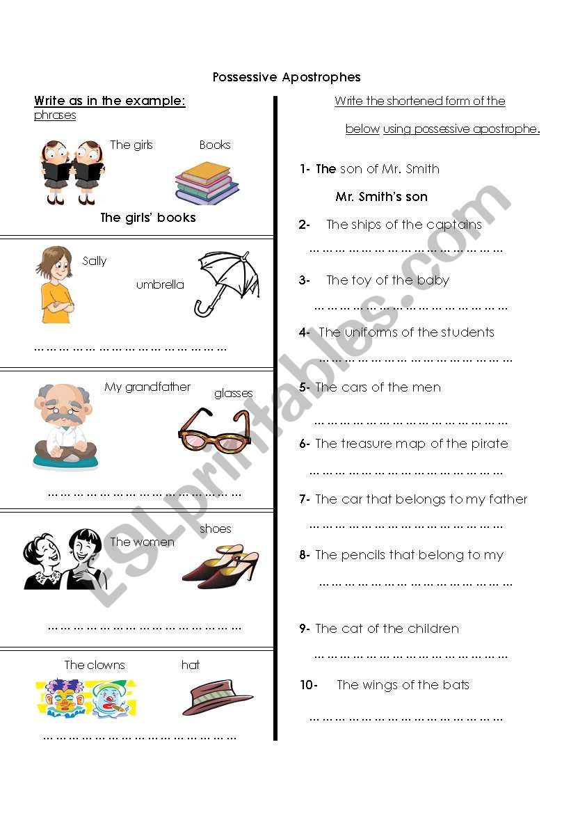 possessive-apostrophes-part-1-esl-worksheet-by-amna-107