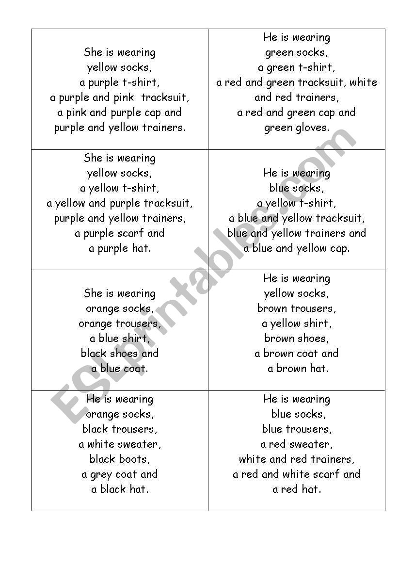 CLOTHES  worksheet