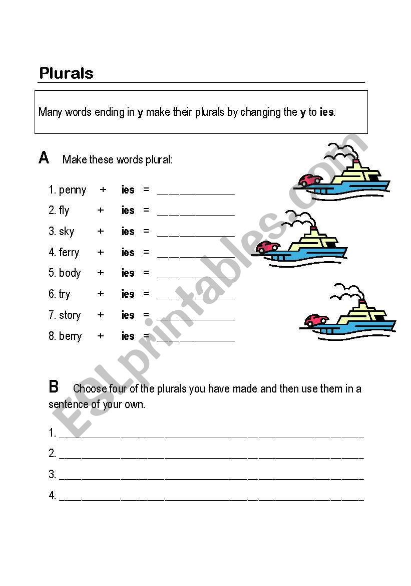 Plurals worksheet
