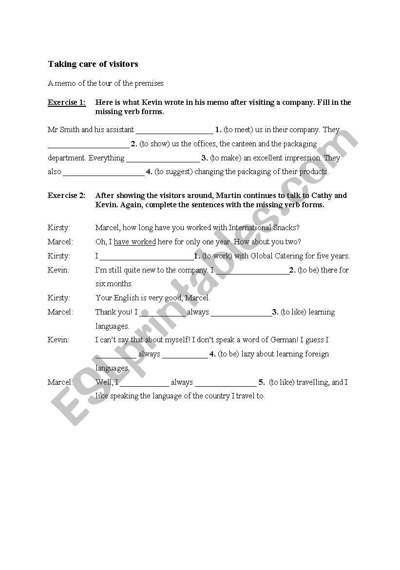 Inserting Simple past and present perfect 