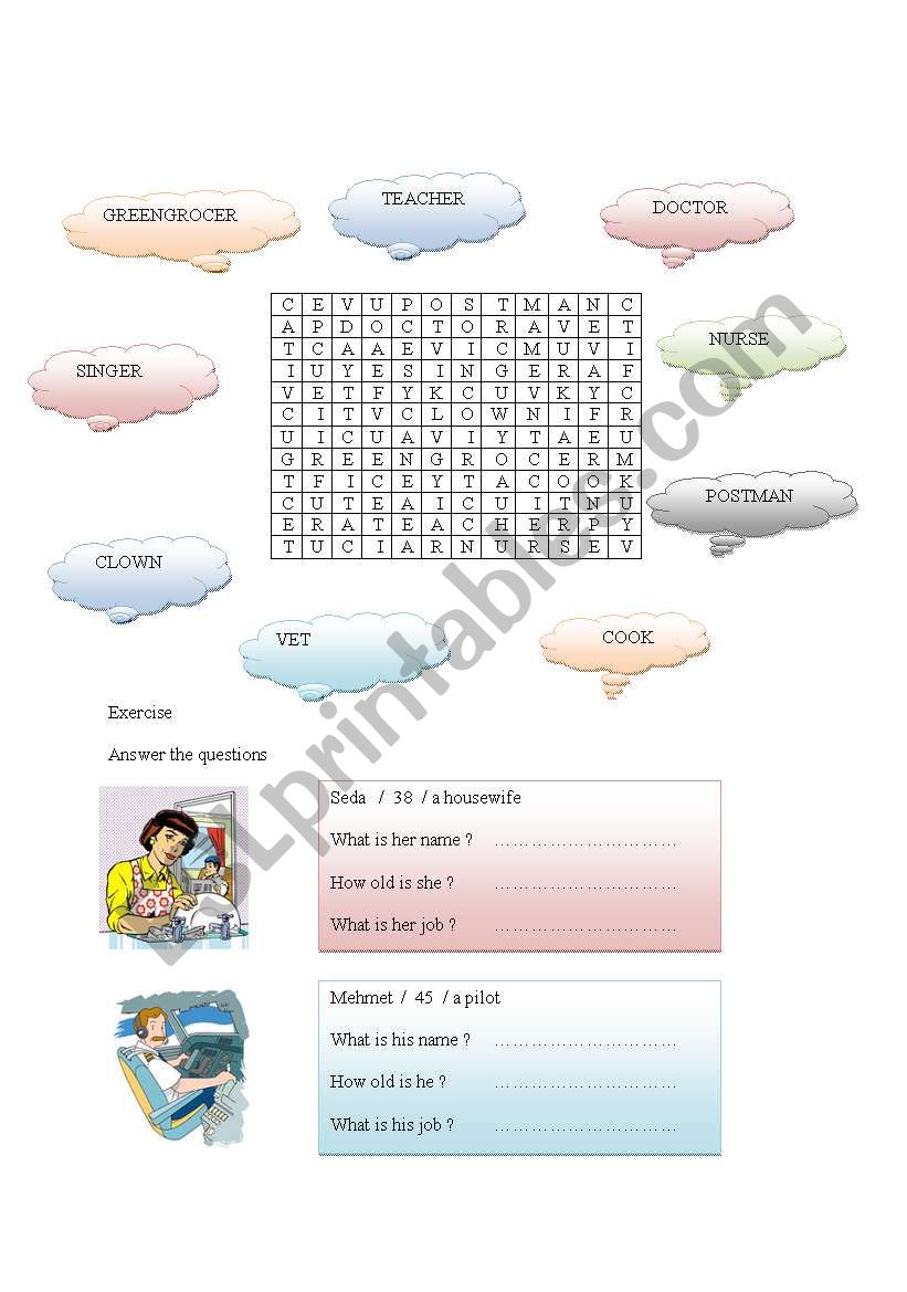 jobs worksheet