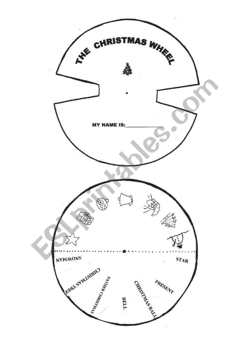 CHRISTMAS WHEEL worksheet