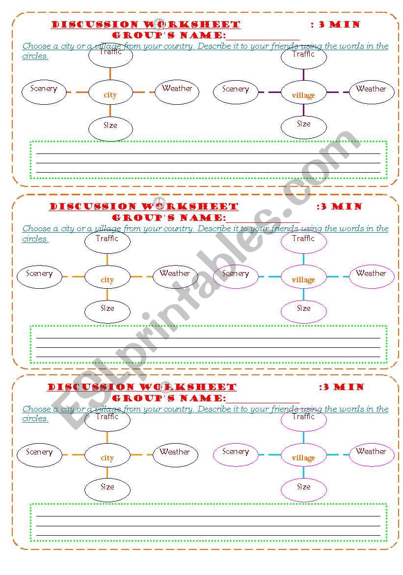 discussion worksheet worksheet