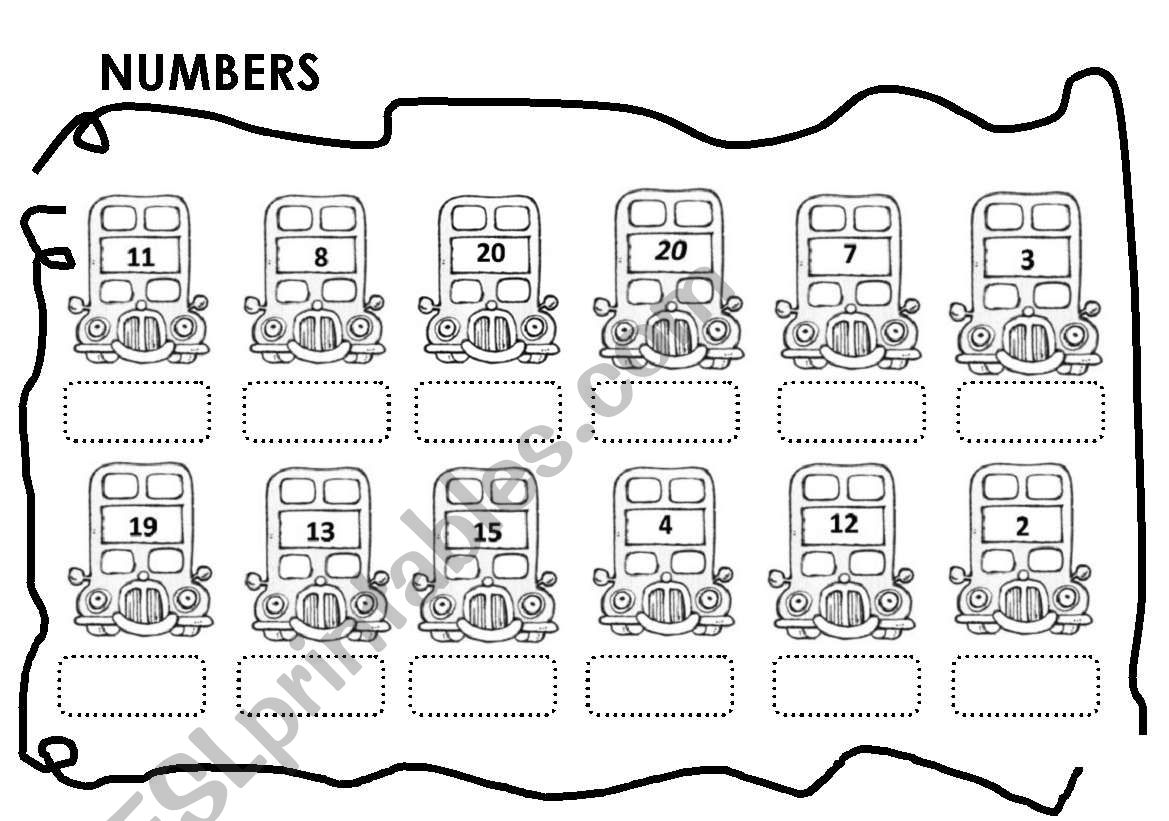 NUMBERS worksheet