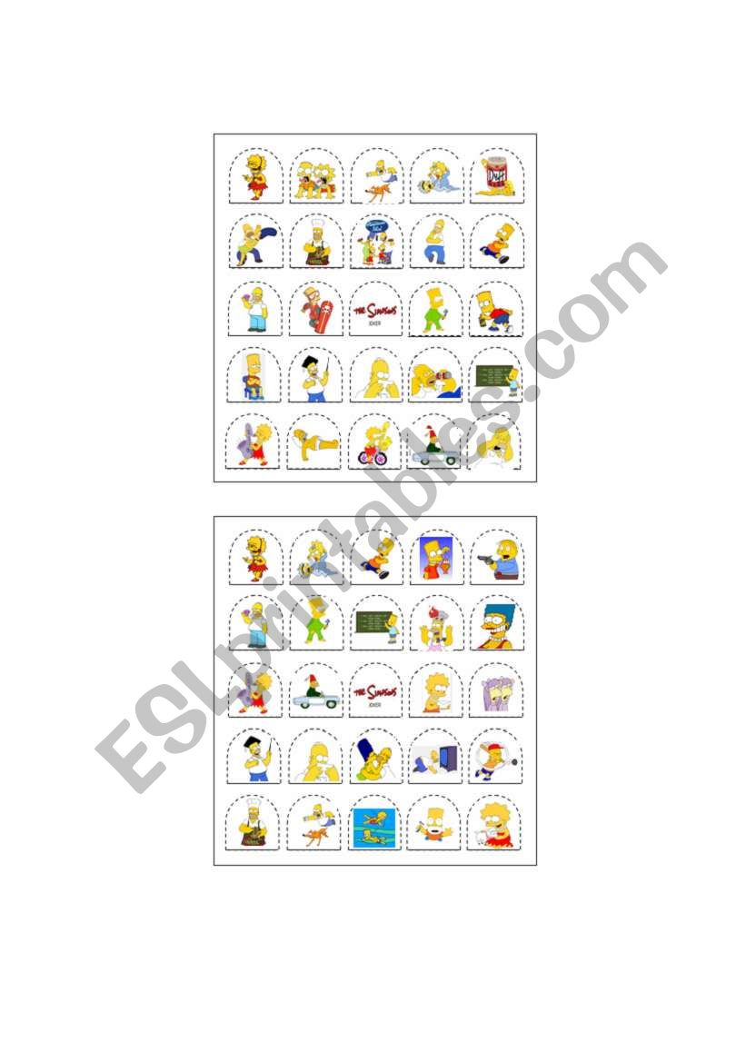 Play Simpsons Bingo and Learn Verbs Part 3